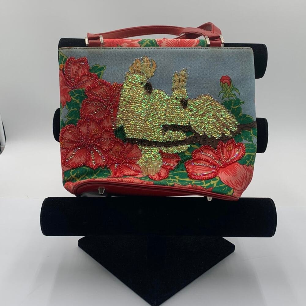 Parakeet Beaded Purse